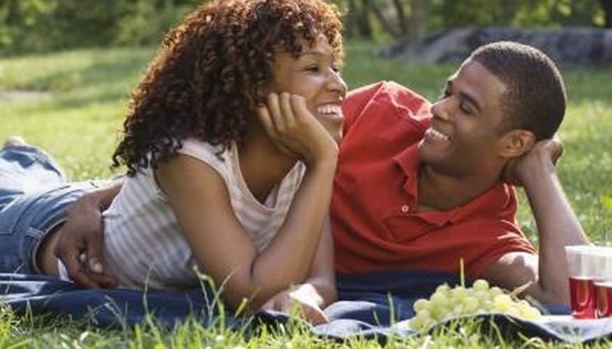 Sharing a picnic with the one you love can be very romantic. Sharing a picnic with the one you love can be very romantic.