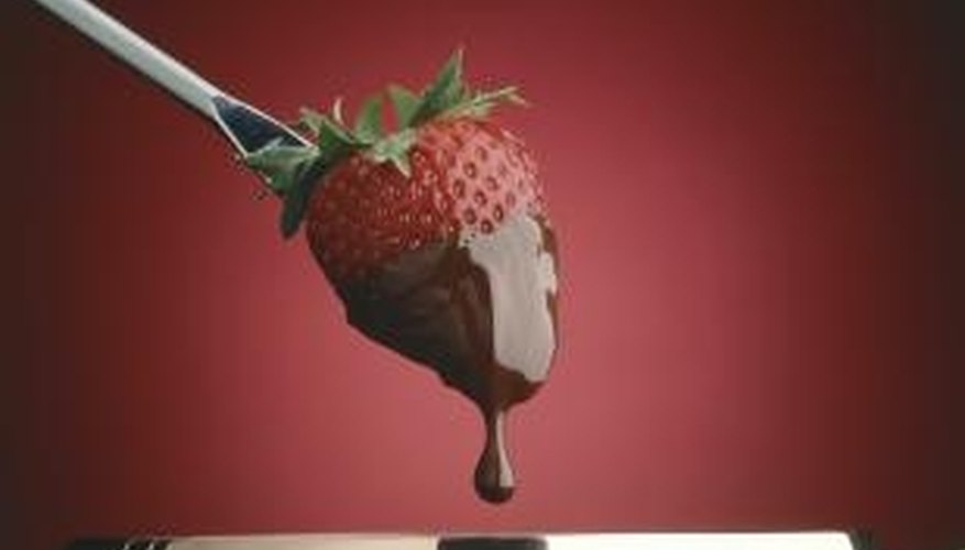 Chocolate fondue is a deliciously romantic dessert. Chocolate fondue is a deliciously romantic dessert.