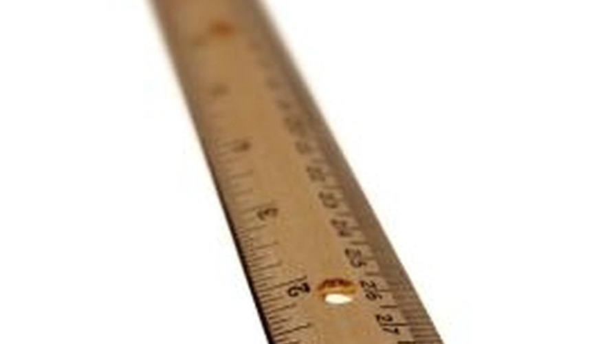 Photo Credit: Thinkstock Images/Comstock/Getty Images This ruler measures in both inches and centimeters