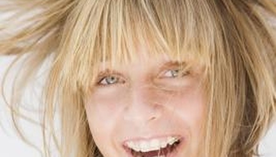 Photo Credit: Polka Dot Images/Polka Dot/Getty Images Static electricity is strong enough to make your hair stand up.