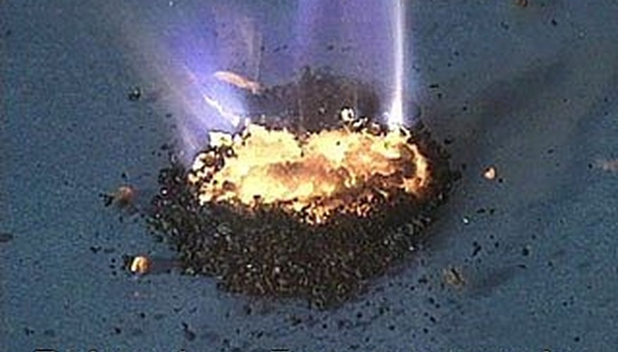 Potassium Permanganate burning by itself