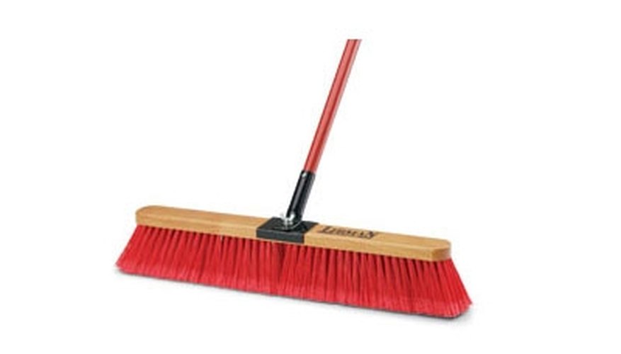 Use a push broom like this to distribute the boric acid evenly. Use a push broom like this to distribute the boric acid evenly.