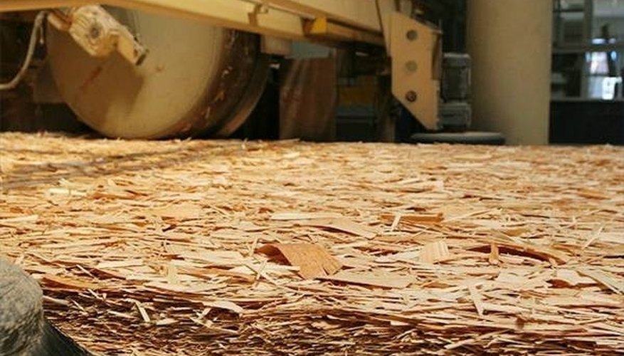 OSB being processed OSB being processed