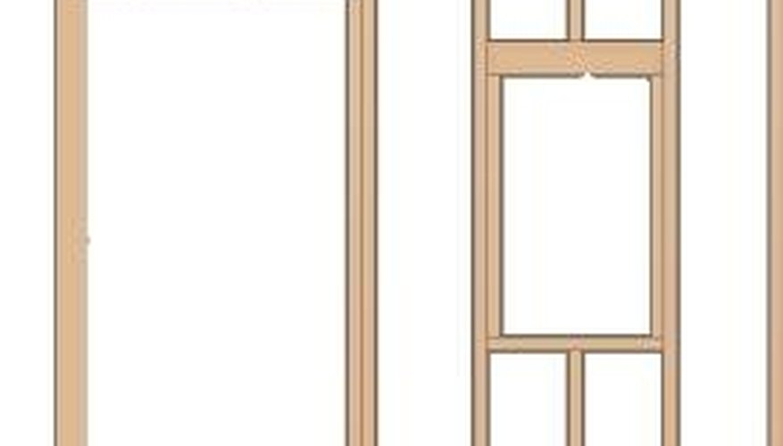 Double the studs around doors and windows. Double the studs around doors and windows.