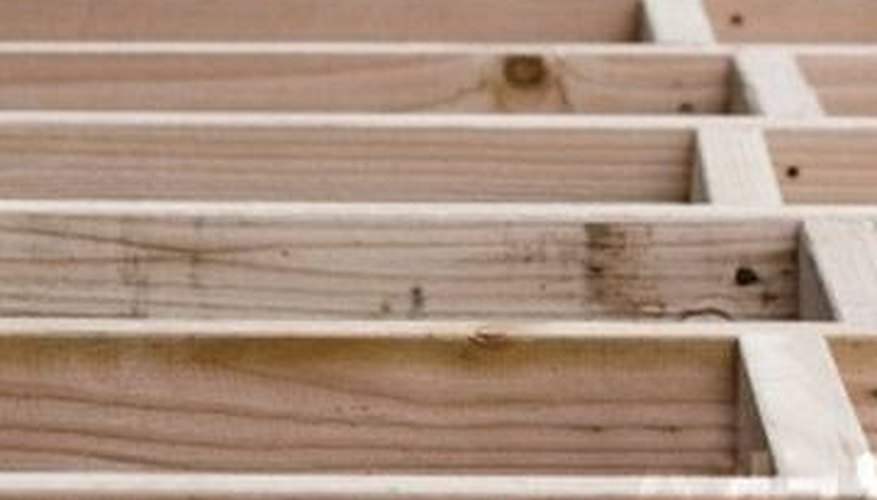 Floor joists are on 16-inch centers. Floor joists are on 16-inch centers.