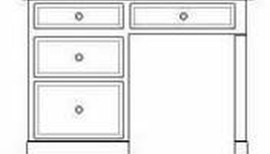 A simple student desk with a A simple student desk with a