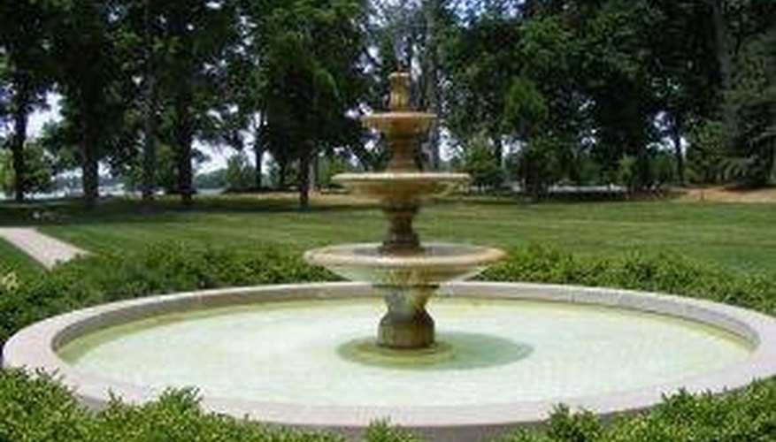 Building an outdoor water fountain adds beauty to yard and garden Building an outdoor water fountain adds beauty to yard and garden