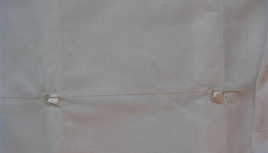 Back of Roman shade with loops spread Back of Roman shade with loops spread