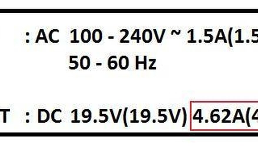Find the amps under Output