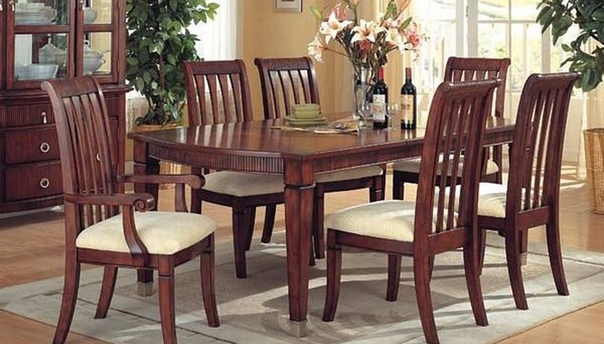 clean wood dining room table
