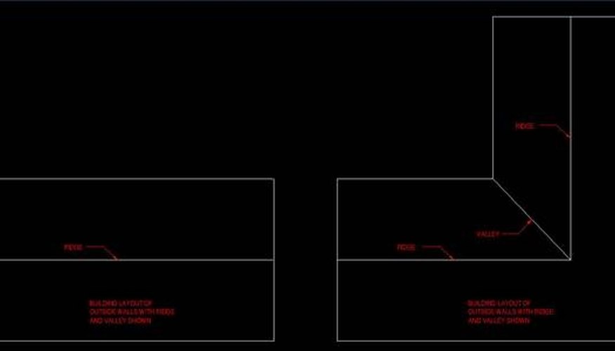 Building layouts showing ridges and valleys. Building layouts showing ridges and valleys.