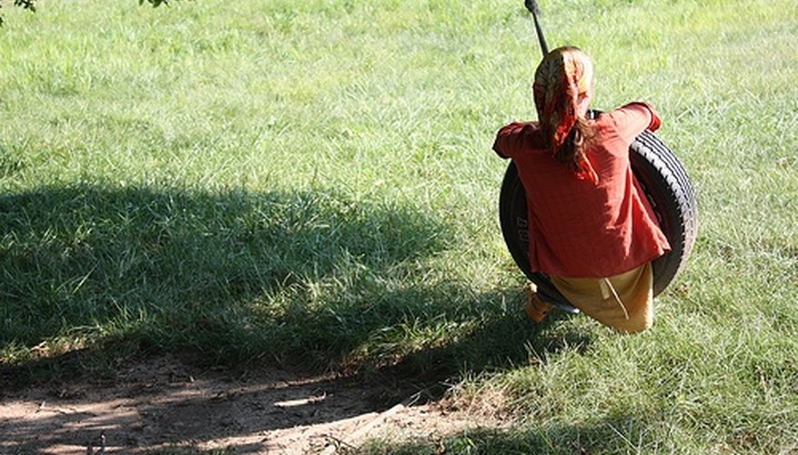Classic tire swing. Classic tire swing.