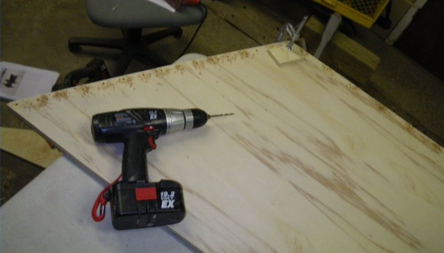 Drilled pilot holes in wood Drilled pilot holes in wood