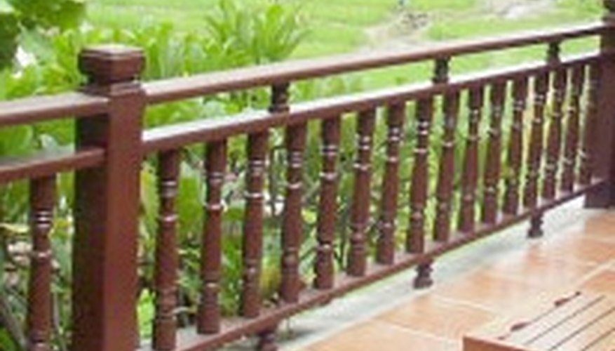 A more ornate and custom wood railing A more ornate and custom wood railing