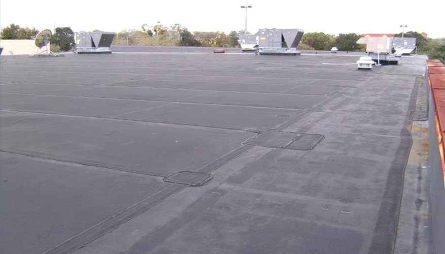 A rubber roof. A rubber roof.