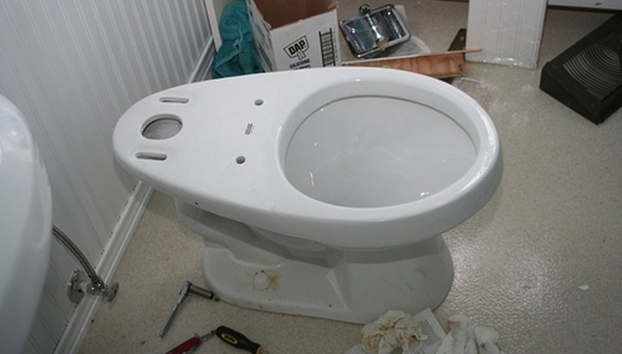 Toilet bowl ready for installation. Toilet bowl ready for installation.