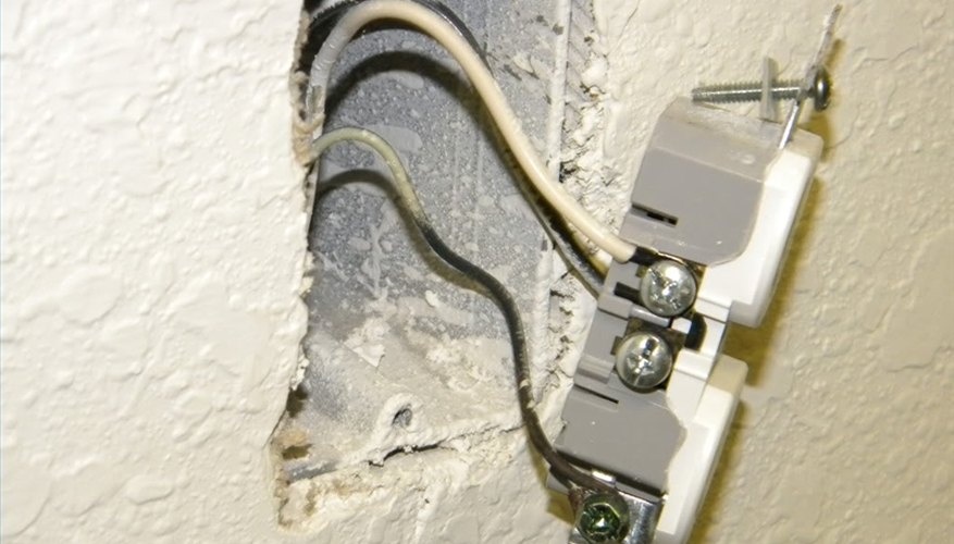 Newly wired electrcial outlet. Newly wired electrcial outlet.