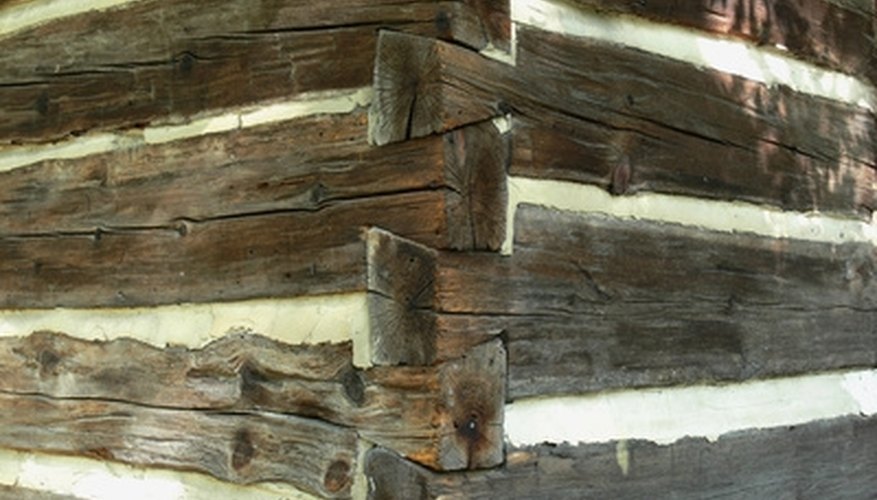 A dovetail joint holds logs securely. A dovetail joint holds logs securely.