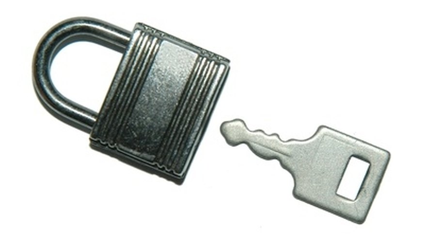 Secure a chain link gate with a length of chain and lock. Secure a chain link gate with a length of chain and lock.