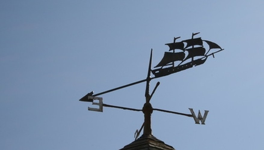 Weathervanes add a decorative touch to homes. Weathervanes add a decorative touch to homes.