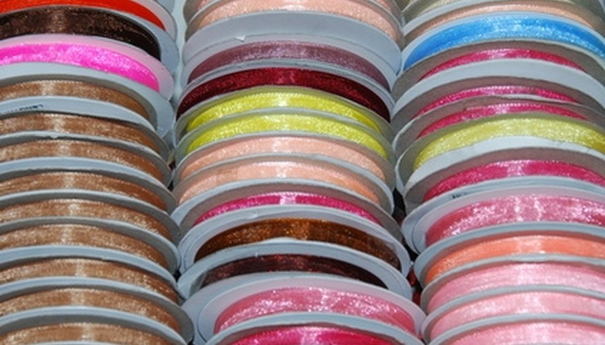 Silk ribbon comes in a variety of colors, sizes and styles. Silk ribbon comes in a variety of colors, sizes and styles.