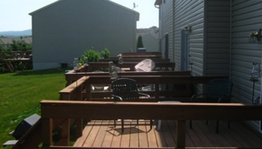Covering the sides of a deck can improve its appearance. Covering the sides of a deck can improve its appearance.