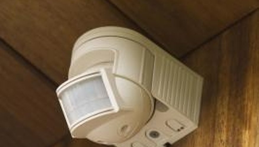 Motion sensors detect movement which triggers the alarm or lights. Motion sensors detect movement which triggers the alarm or lights.