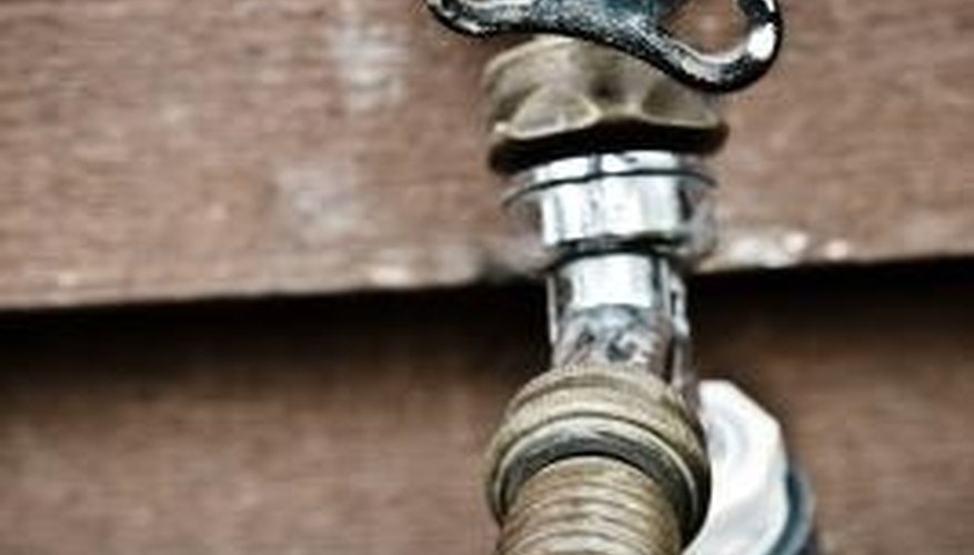 Outdoor faucets start leaking over time and need repair. Outdoor faucets start leaking over time and need repair.
