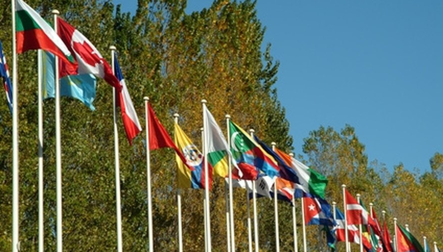 Flags are flown at equal height at the headquarters of the United Nations. Flags are flown at equal height at the headquarters of the United Nations.