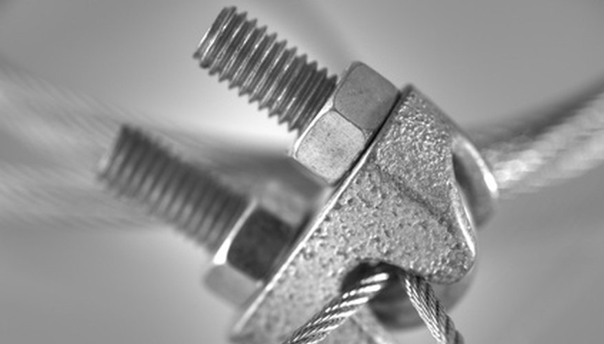 Loop the cable around the post, and clamp it back on itself. Loop the cable around the post, and clamp it back on itself.