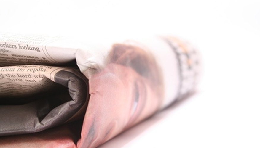 Newspaper allows you to set the paint roller down while protecting surfaces from unwanted paint. Newspaper allows you to set the paint roller down while protecting surfaces from unwanted paint.