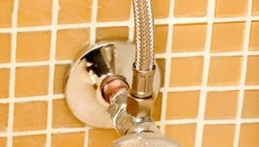 Remove air from a water line. Remove air from a water line.