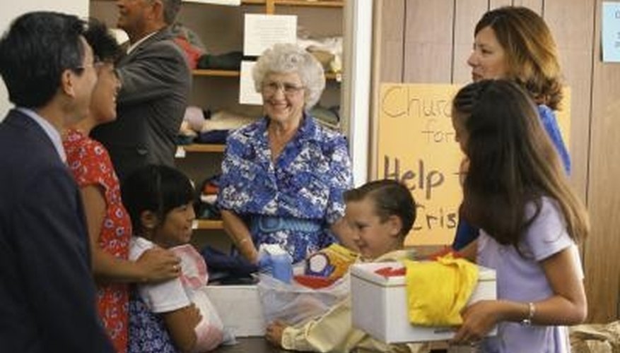 Churches often ask for food donations.