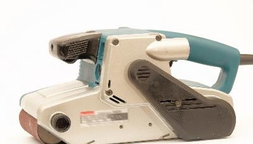 A belt sander sands in only one direction. A belt sander sands in only one direction.