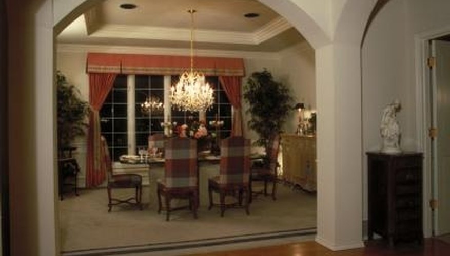 A properly sized chandelier will provide good illumination over the table. A properly sized chandelier will provide good illumination over the table.