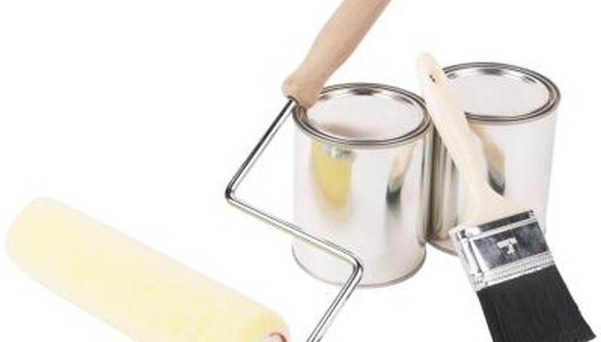 Paint rollers apply plaster as well as paint to create texture. Paint rollers apply plaster as well as paint to create texture.