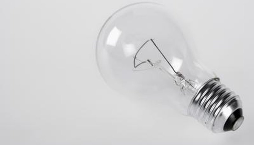 A 65-watt light bulb uses about 541 milliamps, or half an ampere. A 65-watt light bulb uses about 541 milliamps, or half an ampere.