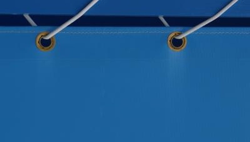 Lace the rope through the grommets to attach to the shade structure frame. Lace the rope through the grommets to attach to the shade structure frame.