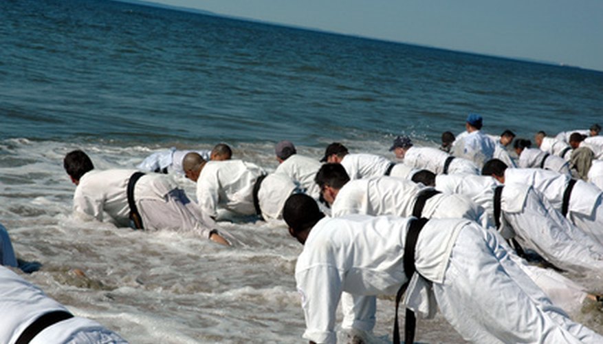 Photo Credit: Karate training on the beach image by Jolanta Zastocki from <a href='http://www.fotolia.com'>Fotolia.com</a> Training leads to consistent performance.