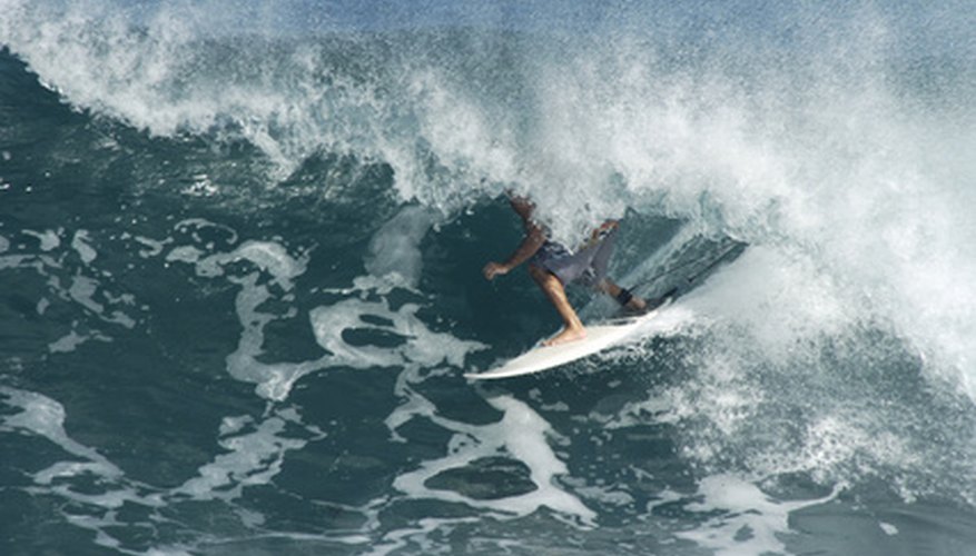 Photo Credit: surfing Hawaii image by NorthShoreSurfPhotos from <a href='http://www.fotolia.com'>Fotolia.com</a> That same Hawaiian wave can make electricity.