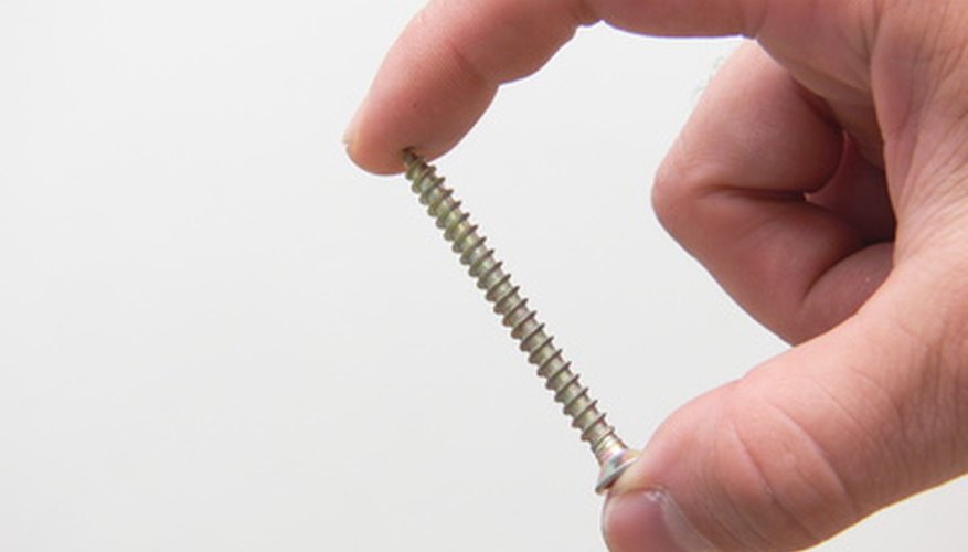 Screws dig into a surface and create a reliable hold on an object. Screws dig into a surface and create a reliable hold on an object.