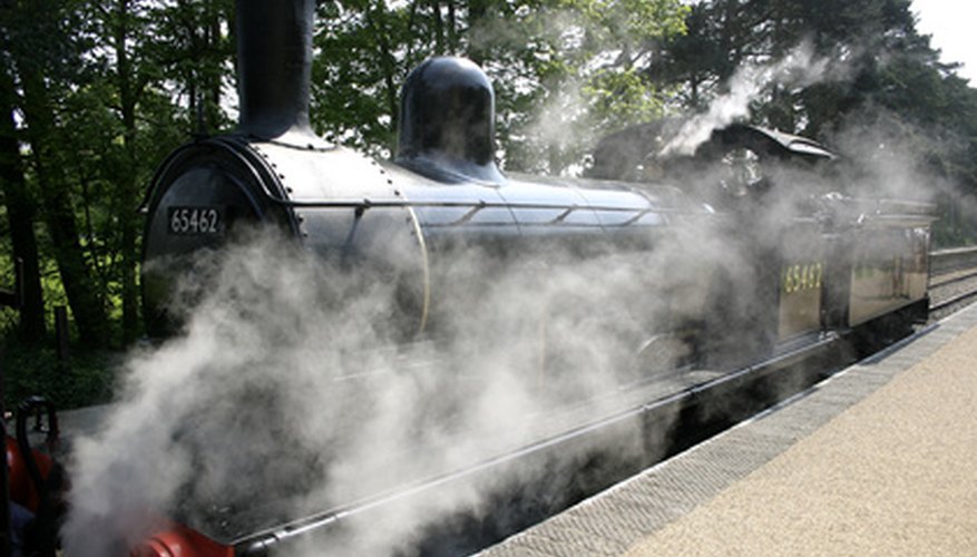 Photo Credit: steam train image by leafy from <a href='http://www.fotolia.com'>Fotolia.com</a> A steam engine has a low-pressure boiler.
