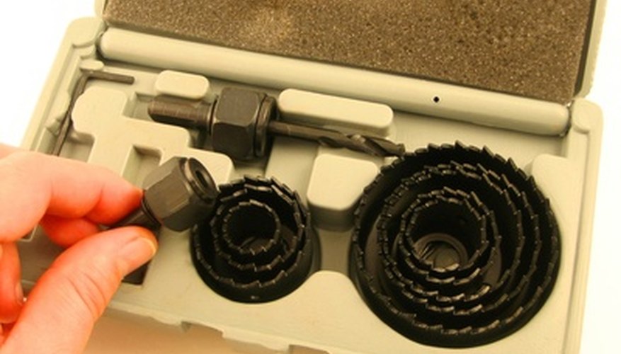 Hole saws use cup shaped blades and a pilot bit to cut holes. Hole saws use cup shaped blades and a pilot bit to cut holes.