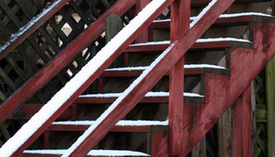 Photo Credit: stairs image by cherie from <a href='http://www.fotolia.com'>Fotolia.com</a> A mistake in stair slope can create problems at the landing.