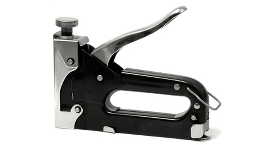A staple gun is a useful tool for the installation of a laminate underlay. A staple gun is a useful tool for the installation of a laminate underlay.