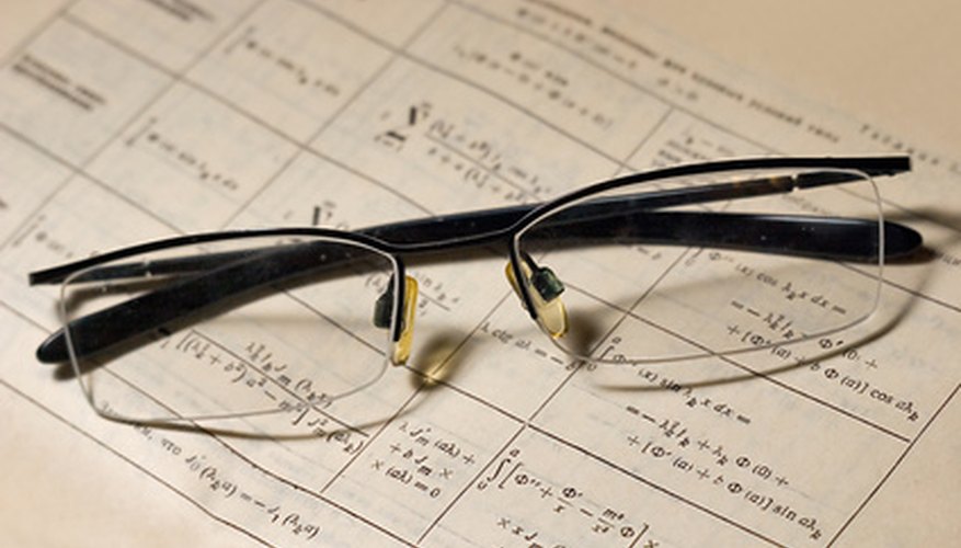 Photo Credit: glasses and mathematics image by Alexander Potapov from <a href='http://www.fotolia.com'>Fotolia.com</a>