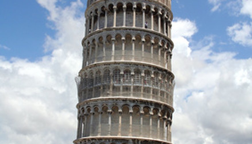 Photo Credit: Leaning Tower of Pisa image by Mike & Valerie Miller from <a href='http://www.fotolia.com'>Fotolia.com</a> Build a model of the Leaning Tower of Pisa to demonstrate the concept of counterweights.