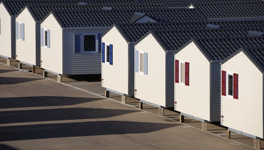 Photo Credit: mobiles homes 6 image by Marc Rigaud from <a href='http://www.fotolia.com'>Fotolia.com</a> Mobile home parks may be considered commercial property.