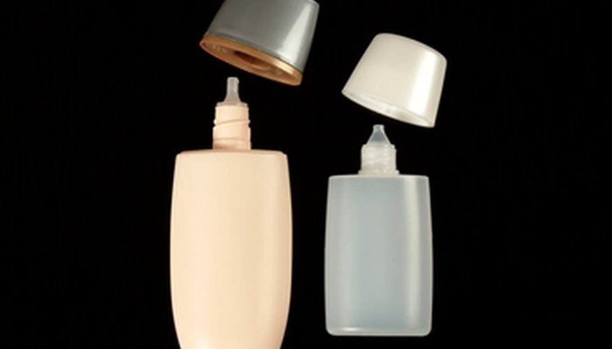 Photo Credit: plastic bottles image by Oleg Ivanov from <a href='http://www.fotolia.com'>Fotolia.com</a> PVC's resistance to chemicals makes it a good choice for food or toiletry bottles.