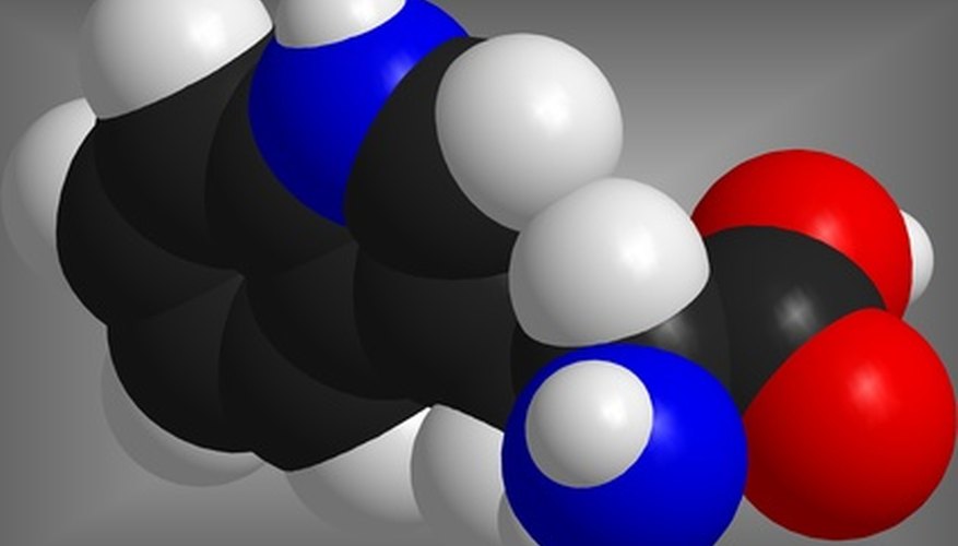 Photo Credit: the molecule of tryptophane image by Stanislav Pepeliaev from <a href='http://www.fotolia.com'>Fotolia.com</a> Glucose has a complex molecular structure.